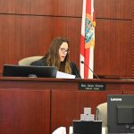 Circuit Judge Dawn Nichols got immediately to work, as if she'd been doing the job for years--which, of course, she has: she's been on the bench for 10 years, but in Volusia County. Now she's Flagler County's felony judge. (© FlaglerLive)