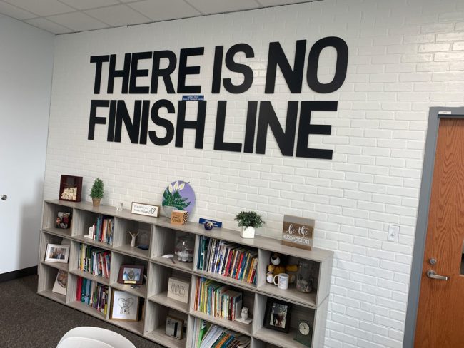 In LaShakia Moore's office. (© FlaglerLive)
