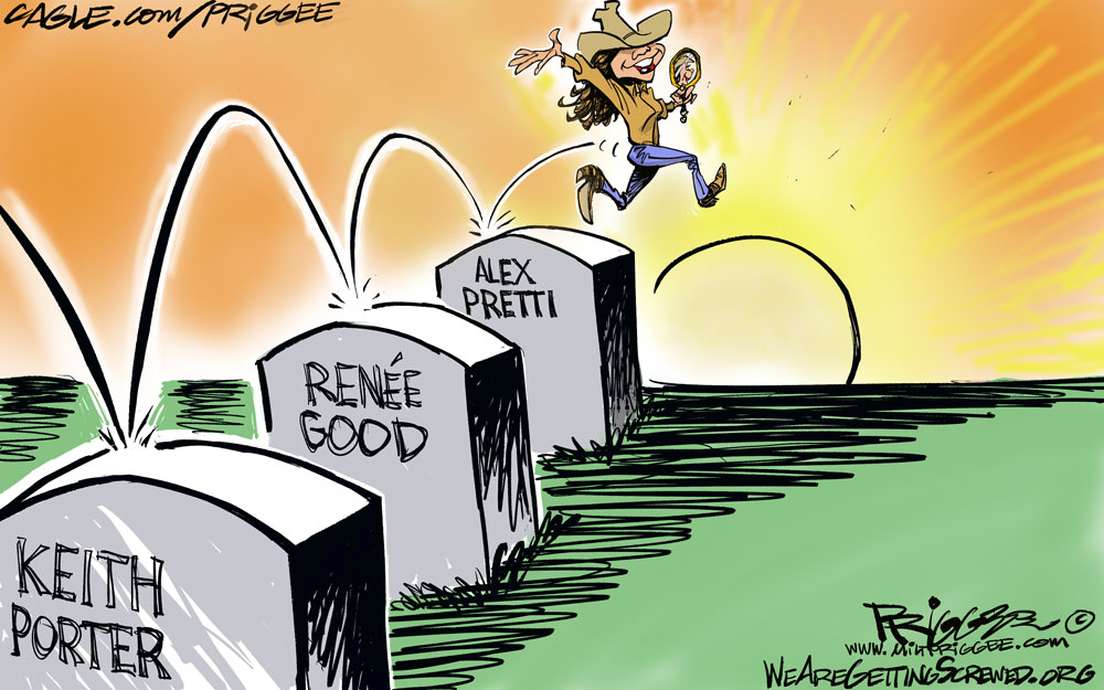 Bye Bye Kristi by Milt Priggee, WeAreGettingScrewed.org