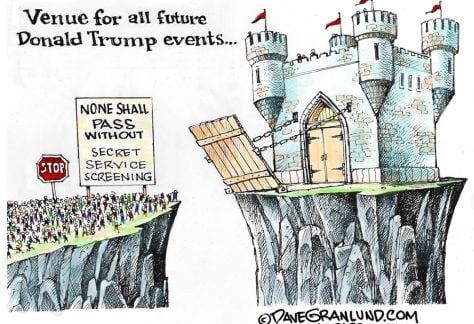 Trump events security by Dave Granlund, PoliticalCartoons.com