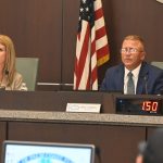 Palm Coast Mayor Mike Norris has abandoned most of his public responsibilities, forcing his colleagues, especially Council member Theresa Pontieri, the vice mayor, left, to pick up his slack. He is also refusing to get briefed before meetings. (© FlaglerLive)