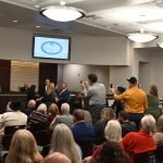 Mayor Mike Norris taking the oath of office this morning. (© FlaglerLive)