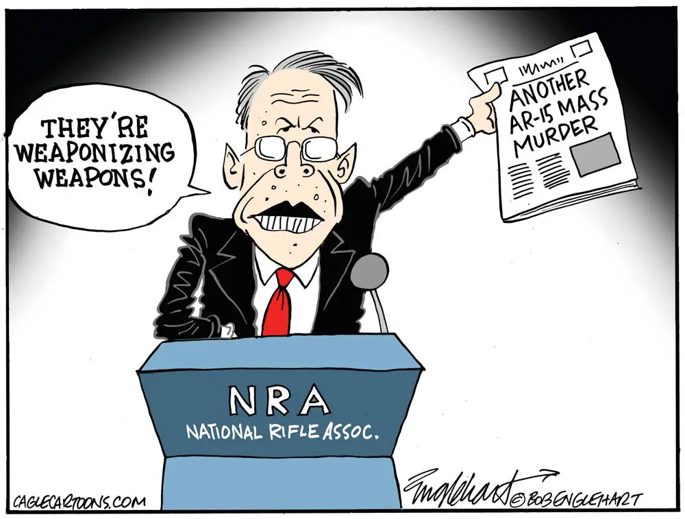 Another AR-15 Murder by Bob Englehart, PoliticalCartoons.com