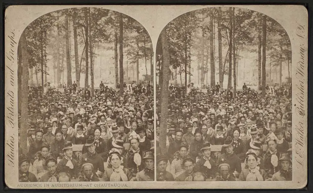 Chautauqua’s lectures and performances drew hundreds of people with their promise of self-transformation. L.E. Walker/New York Public Library