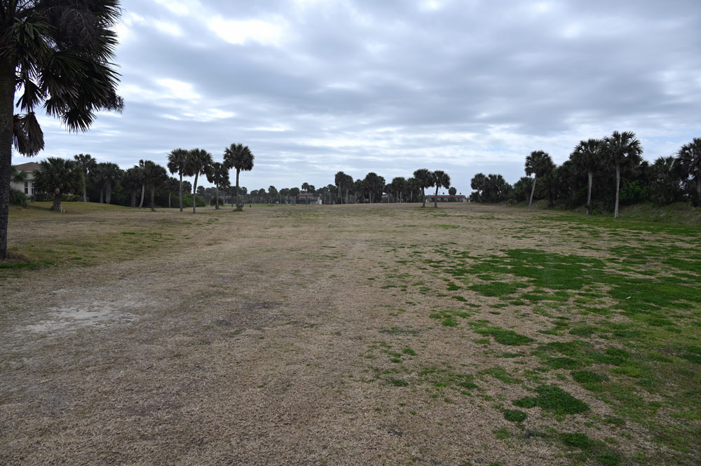 The Ocean Palm Golf Club at the south end of Flagler Beach has yet to see better days. (© FlaglerLive)