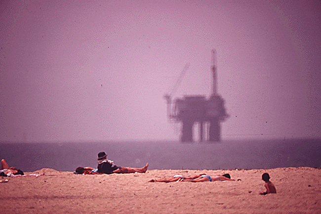 Image result for texas beach oil rigs