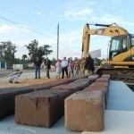 At the groundbreaking for the Wendy's at the corner of State Road 100 and Commerce Parkway in January 2011, the developer displayed bricks from Old Brick Road for participants to take with them: the bricks had been unearthed as construction workers dug for utilities. The road once crossed Bunnell, but is now buried beneath the surface., with just an 8-mile stretch still drivable in the county. (© FlaglerLive)