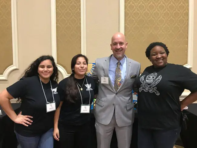 Matanzas High School students and Mrs. Keen got to spend time with former Superintendent and current Vice Chancellor Jacob Oliva, at the Future Educators of America conference in Orlando last week. (MHS)