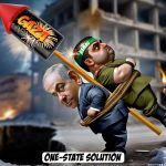 One-State Solution (Bart van Leeuwen, PoliticalCartoons.com)