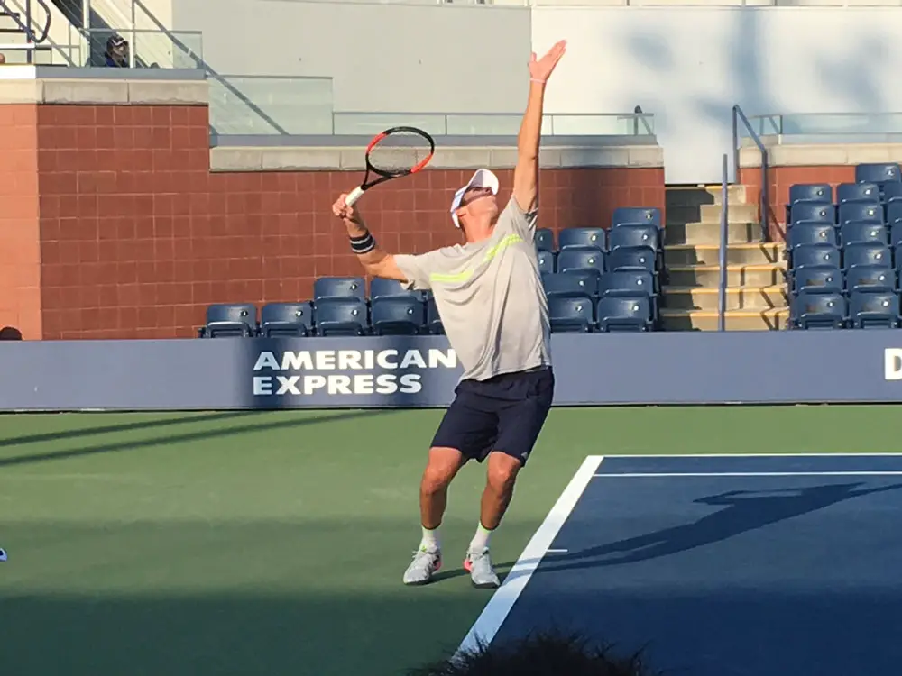 Reilly Opelka at the U.S. Open last summer. (© Michael Lewis for FlaglerLive)