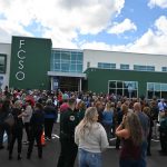 A large crowd attended today's opening of the Flagler County Sheriff's Operations Center in Bunnell. (© FlaglerLive)