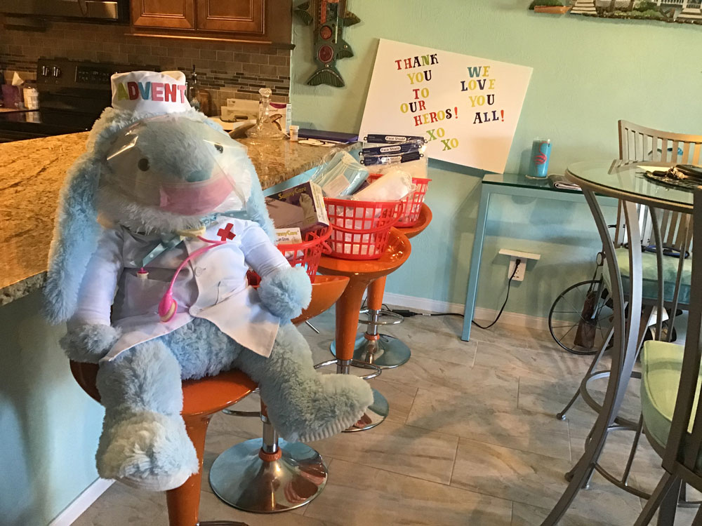 A few of the items Wanda Dearth has been collecting through her fund- and item-raising drive on behalf of health workers at AdventHealth Palm Coast. (Wanda Dearth)