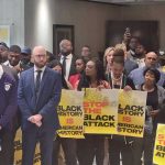 Advocates and Black leaders in the Florida Legislature gathered at the Capitol on Jan. 25, 2023 to push back against the DeSantis administration’s rejection of an AP African American pilot history course. (Issac Morgan)