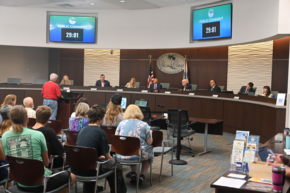 The Palm Coast City Council has slightly altered its policies and procedures, if in notable ways. (© FlaglerLive)