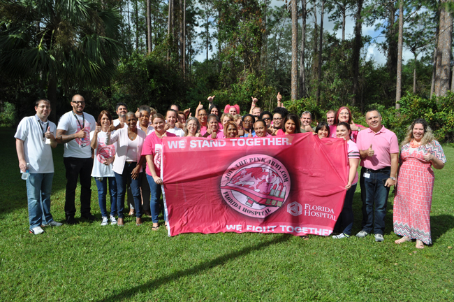 Palm Coast Data is co-sponsoring the Pink Army's 5K event with Florida Hospital Flagler this coming Sunday in Town Center. Above, Palm Coast Data's team. (Palm Coast Data)