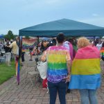 The second annual LGBTQ festival in Palm Coast's Town center last June 5 drew hundreds. (© FlaglerLive)