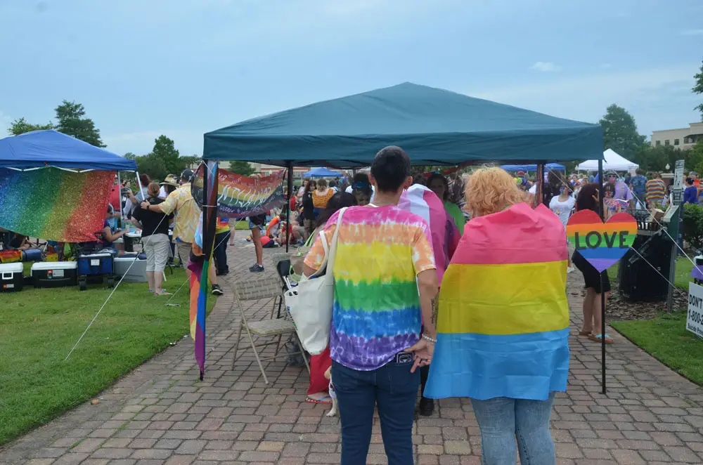 The second annual LGBTQ festival in Palm Coast's Town center last June 5 drew hundreds. (© FlaglerLive)