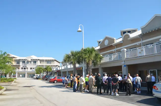 The proximity to city offices and to the public, as well as a significant savings in rent, were among the advantages touted by the sheriff last year when he opened the Palm Coast Precinct at City Marketplace. The rent advantage appears to have evaporated, based on a new rent agreement the landlord has issued.  (© FlaglerLive)