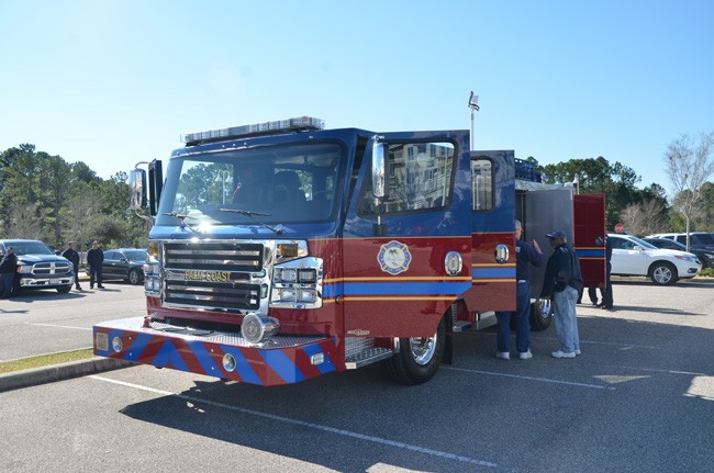 Two months after taking delivery of a $360,000 fire engine, the Palm Coast administration told the city council this week that it needs to replace three aging trucks relatively simultaneously, or reduce its level of service somewhat. (© FlaglerLive)