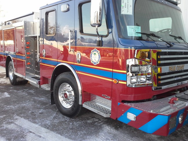 The new fire truck, as captured by Fire Chief Mike Beadle. 