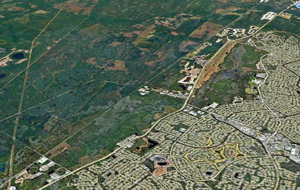 The west has not yet been won. (© FlaglerLive via Google Earth)