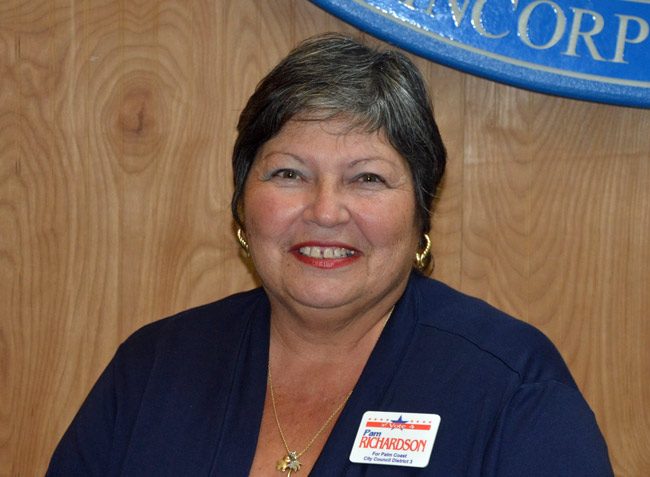 pam richardson palm coast city council candidate 2016 election