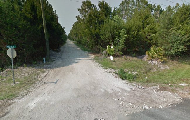 Panda Bear Lane, in western Flagler off of County Road 305, is lined with a few scattered, isolated properties.