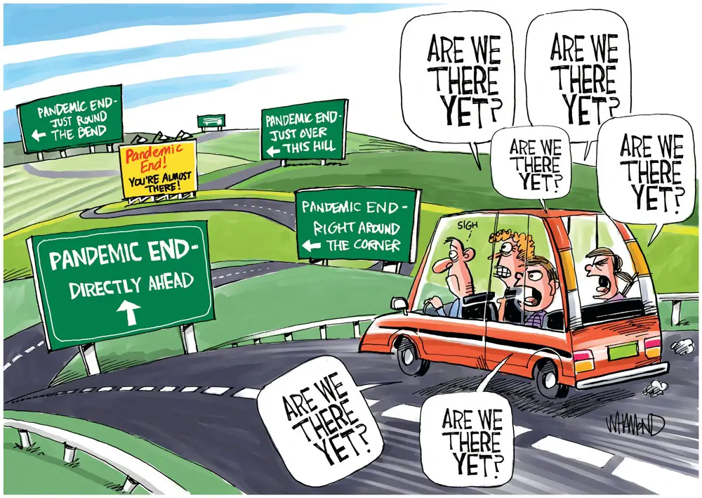 Pandemic End by Dave Whamond, Canada, PoliticalCartoons.com