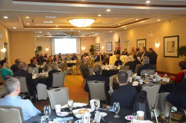 The panel was held at the Hilton Garden Inn and was hosted by the Flagler Chamber of Commerce. (© FlaglerLive)