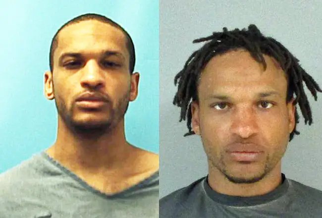 Pariate Moore when he Palm Coast's was in state prison, left, and after his arrest Wednesday in Flagler.