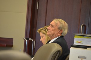 Paul Miller and defense attorney Carine Jarosz. Click on the image for larger view. (c FlaglerLive)
