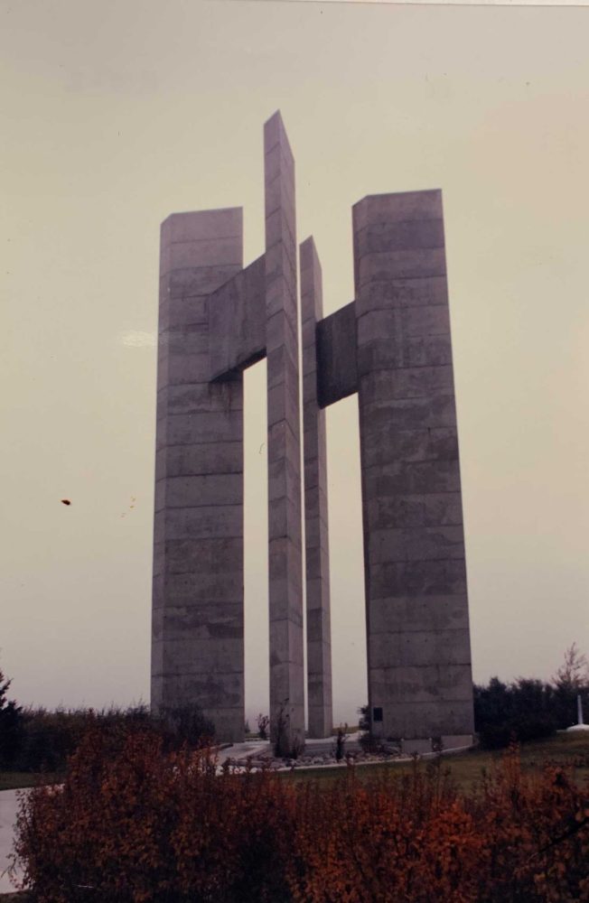 A sculpture at the Peace Garden at the border between North Dakota and Canada. (© FlaglerLive)