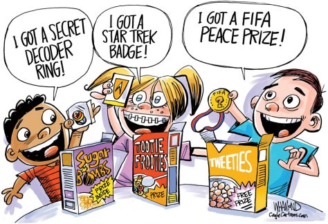 FIFA Peace Prize by Dave Whamond, Canada, PoliticalCartoons.com