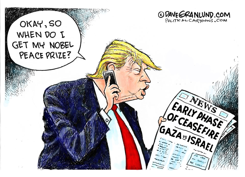Gaza - Israel phase 1 ceasefire by Dave Granlund, PoliticalCartoons.com
