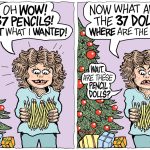 Little Girl Gets 37 Pencils for Christmas by Monte Wolverton, Battle Ground, Washington.