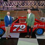 Ricky Stenhouse Jr. and Michael Waltrip with the Benny Parsons #72 car displayed courtesy of Nyle Maxwell’s Vehicles Unique (SMA)