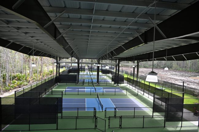 Pickleball has its new cathedral in Palm Coast: the six covered courts. 