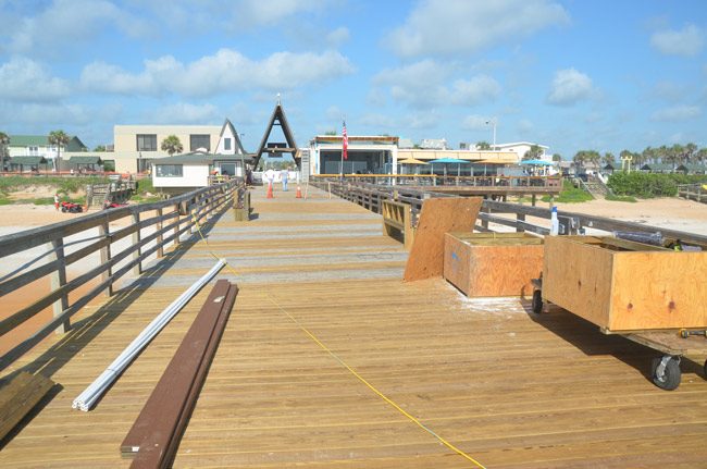 The flagler beach pier has had to be under repairs longer than it's been open for the better part of the past 15 months. (© FlaglerLive)