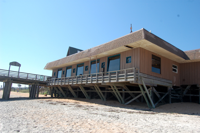 The new deck for the Pier Restaurant would have extended 20 feet out and 76 feet across, enabling outdoor dining. (© FlaglerLive)