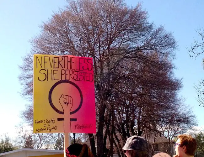 At a Planned Parenthood rally. (Kathryn Harper)