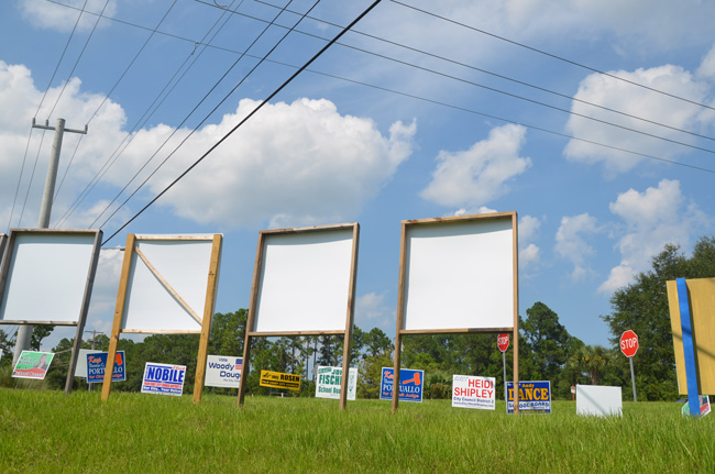 political campaign signs