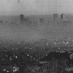 Denver was barely visible through the smog on Feb. 9, 1986. Pollution like this is why the Clean Air Act was created.