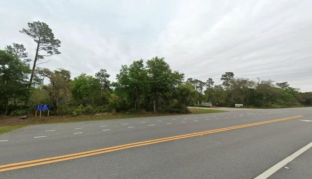 The developer of up to 210 homes on a 62-acre tract adjacent to Polo Club West has agreed to keep the vegetation along Old Kings Road the way it looks today, with a 25-foot green buffer, so drivers will not see the development from the road. (Google)
