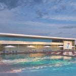 The Olympic-size swimming pool would have 18 to 21 lanes and zero entry.