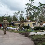 Hurricane Milton damage in Port St. Lucie. (Florida National Guard)