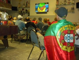 It was all mixed emotions at the Portuguese-American Club in Palm Coast when Portugal met the U.S. in a match that ended in a tie. (© FlaglerLive)
