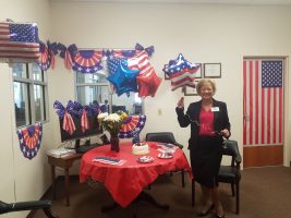 Johnston's staff decorated the office to mark her re-election this afternoon. (Rae Nescio)