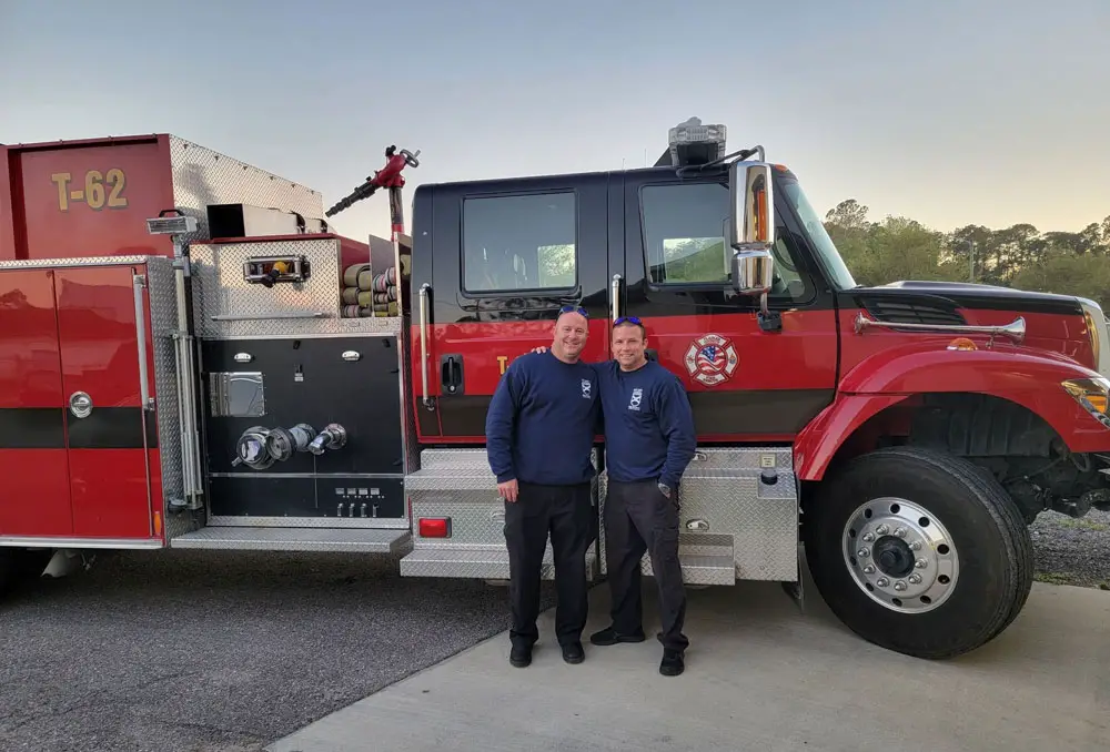 Lieutenant Jason Powell and Firefighter/Paramedic David Lawrence. (Flagler County)