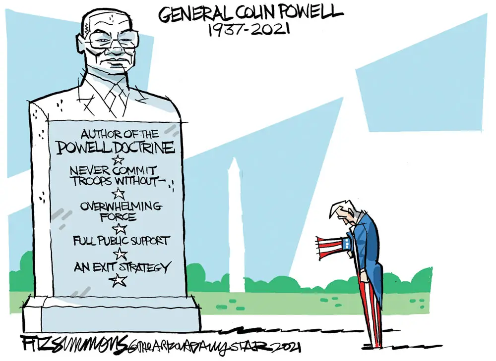 General Colin Powell by David Fitzsimmons, The Arizona Star, Tucson. 