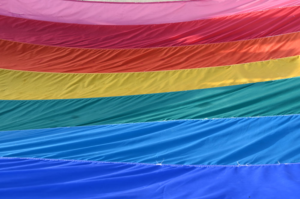 The target, of course, is pride flags. (© FlaglerLive)